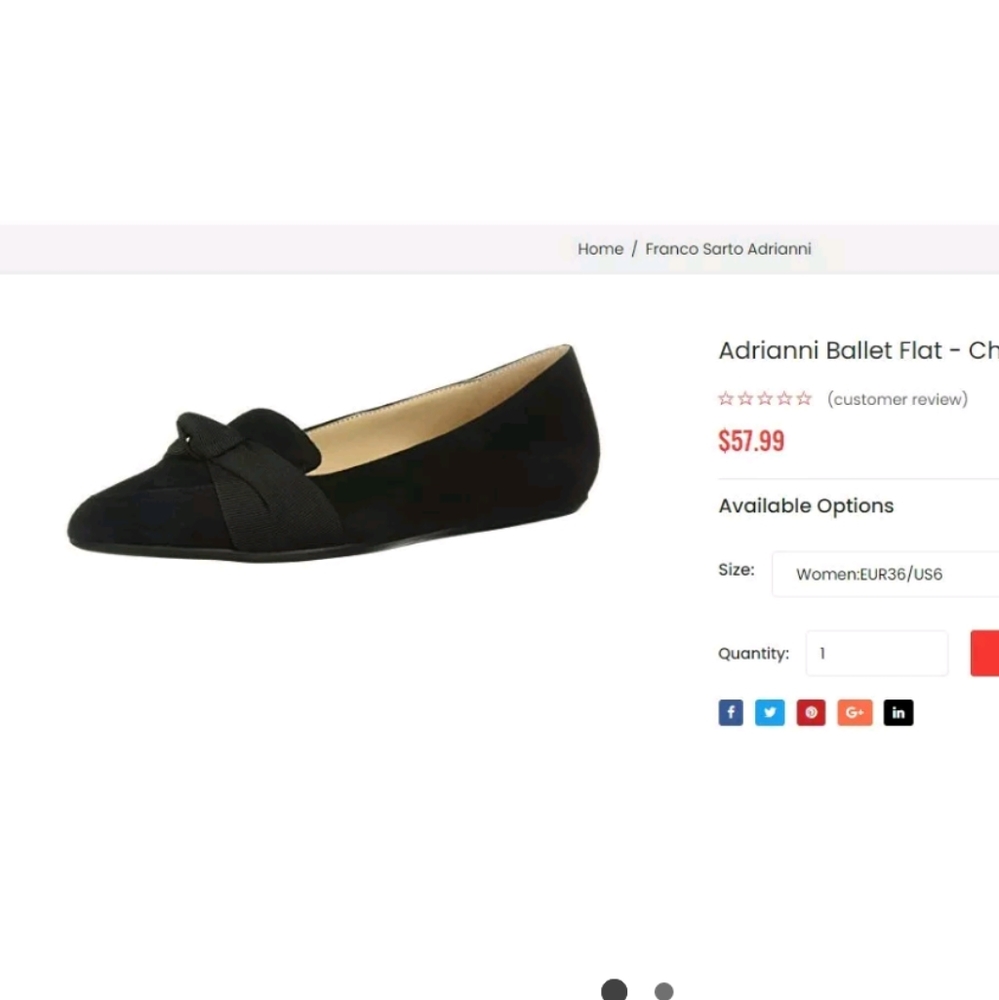 Franco Sarto L Adrianni Ballet Flat Size 6